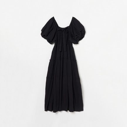 SMOCKING CHECK DRESS 詳細画像 ブラック 1