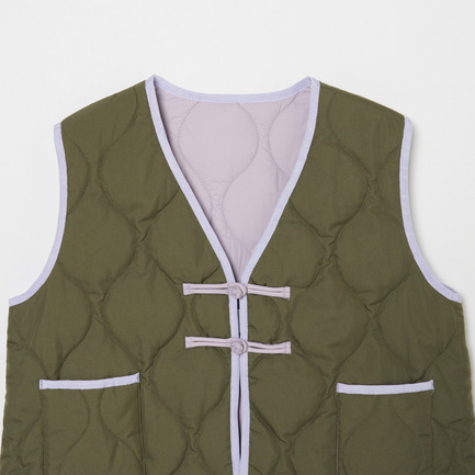 BLOUSON WITH QUILTED VEST 詳細画像 カーキ 12