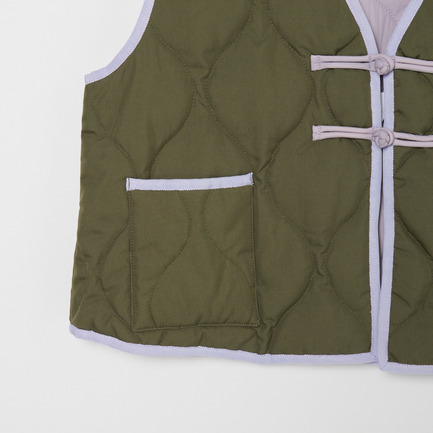 BLOUSON WITH QUILTED VEST 詳細画像 カーキ 13