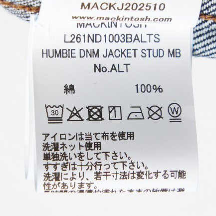 HUMBIE DNM JACKET STUD MB 詳細画像 ダークブルー 8