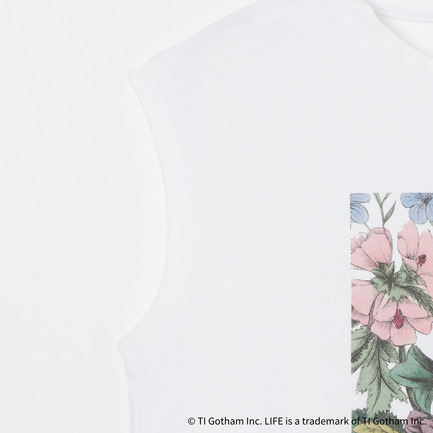 LIFE PC / FLOWER SLEEVELESS TEE 詳細画像 オフホワイト 4