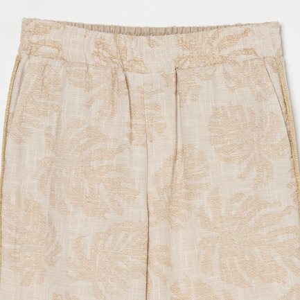 BOTANICAL JACQUARD EASY PANTS 詳細画像 アイボリー 2