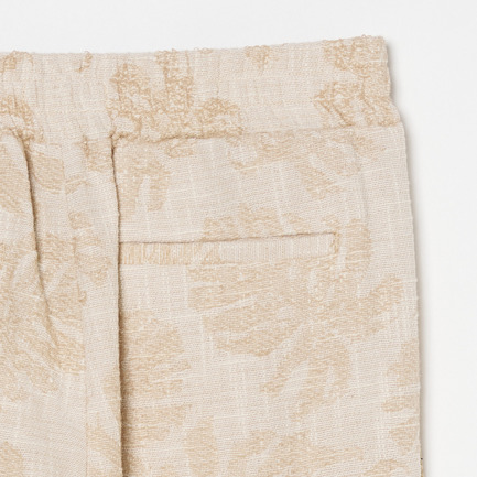 BOTANICAL JACQUARD EASY PANTS 詳細画像 アイボリー 4