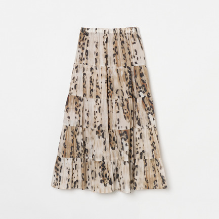 LEOPARD PRINT TIRED SKIRT