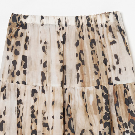 LEOPARD PRINT TIRED SKIRT 詳細画像 ベージュ 2