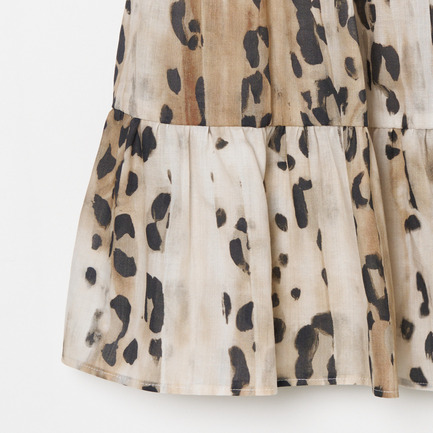 LEOPARD PRINT TIRED SKIRT 詳細画像 ベージュ 4