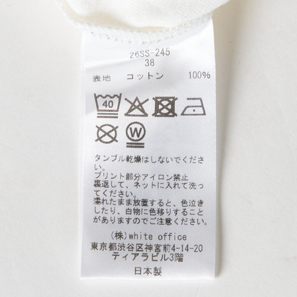JANE T-SHIRT 詳細画像 ホワイト 7