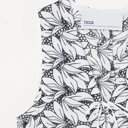 FLOWER LACE VEST 詳細画像 ホワイト 3