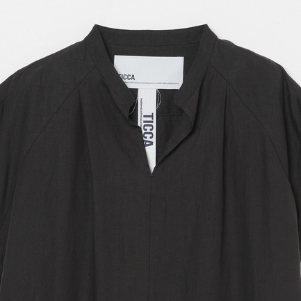 LINEN FRENCH SLEEVE DRESS 詳細画像 ブラウン 3