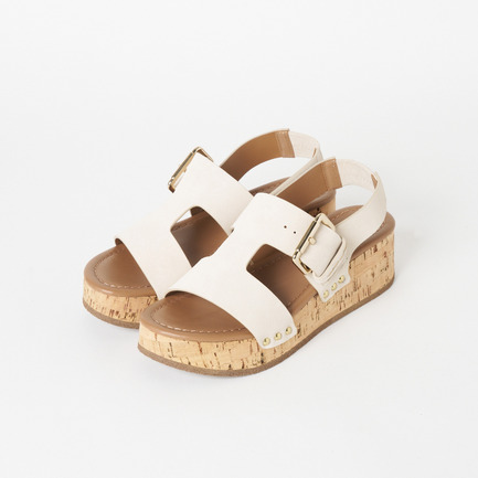 SUEDE CORK SOLE SANDAL