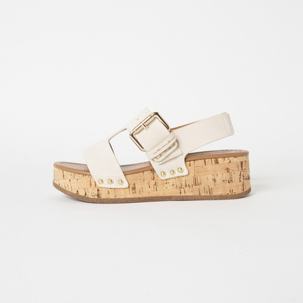SUEDE CORK SOLE SANDAL 詳細画像 アイボリー 1