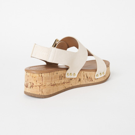 SUEDE CORK SOLE SANDAL 詳細画像 アイボリー 2