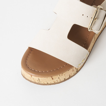 SUEDE CORK SOLE SANDAL 詳細画像 アイボリー 5