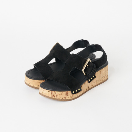 SUEDE CORK SOLE SANDAL