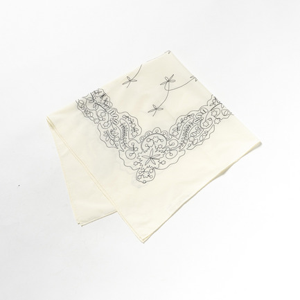 COTTON SILK EMBROIDERY BANDANA 詳細画像 アイボリー 7
