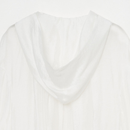 Shiny shirt zip up hoody 詳細画像 オフホワイト 5