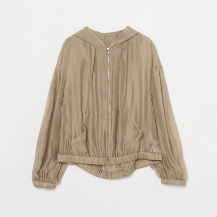 Shiny shirt zip up hoody