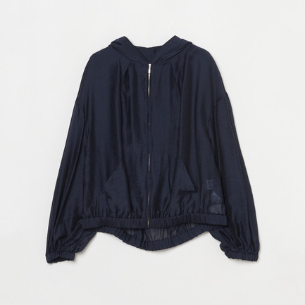 Shiny shirt zip up hoody