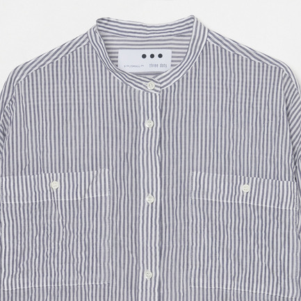 Shirring swell shirt 詳細画像 ブルー系 2