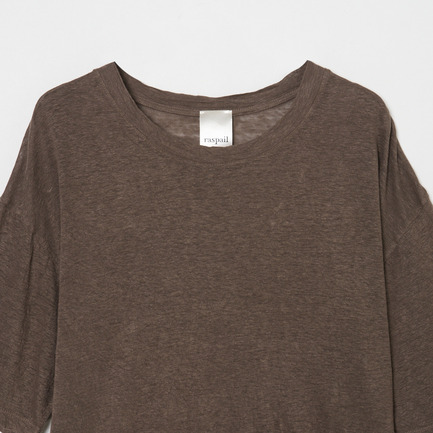 LINEN T-SHIRT 詳細画像 キャメル 3