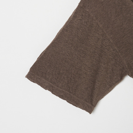 LINEN T-SHIRT 詳細画像 キャメル 4