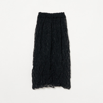 CRUSHED LACE GATHER SKIRT
