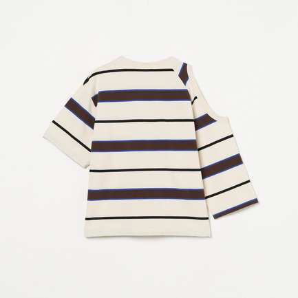 PIQUE BORDER ASYM TEE 詳細画像 アイボリー 1