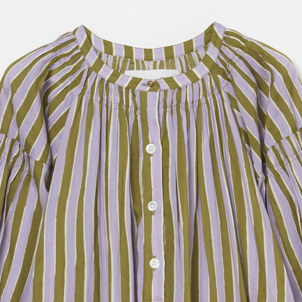 COTTON WAVE STRIPE KAFTAN 詳細画像 カーキ 2