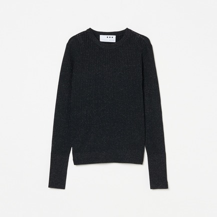 LUREX RIB KNIT TEE
