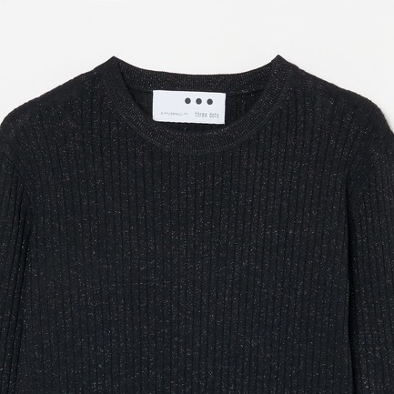 LUREX RIB KNIT TEE 詳細画像 ブラック 2