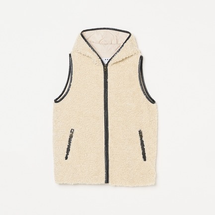 POODLE BOA HOODY VEST