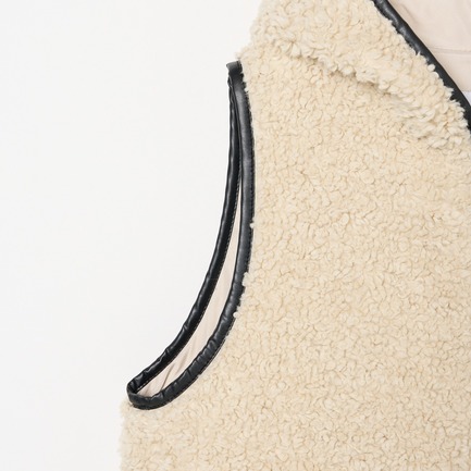 POODLE BOA HOODY VEST 詳細画像 アイボリー 3