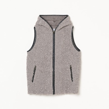 POODLE BOA HOODY VEST