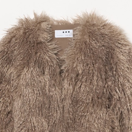 WAVY FUR SHORT JACKET 詳細画像 ライトグレー 2