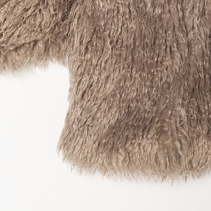 WAVY FUR SHORT JACKET 詳細画像 ライトグレー 4