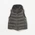 SATIN+ECO FUR  HOODED VEST 詳細画像