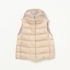 SATIN+ECO FUR  HOODED VEST 詳細画像
