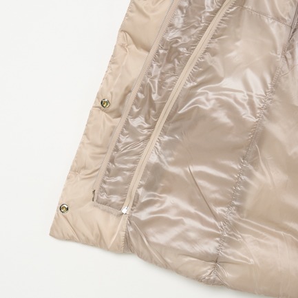 SATIN+ECO FUR  HOODED VEST 詳細画像 ベージュ 5