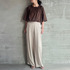 SILKY TWILL TUCK STRAIGHT PANTS 詳細画像