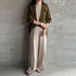 SILKY TWILL TUCK STRAIGHT PANTS 詳細画像