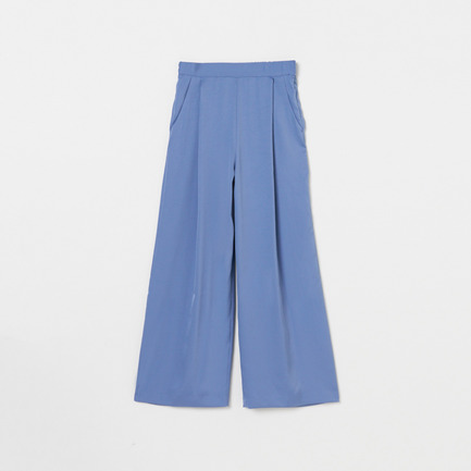 SILKY TWILL TUCK STRAIGHT PANTS