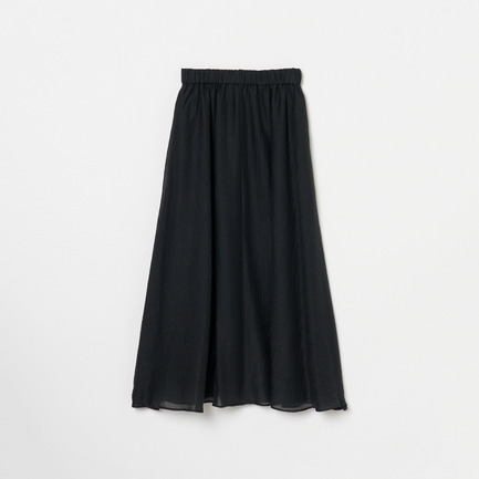 SHEER GATHERED FLARE SKIRT 詳細画像 ブラック 2