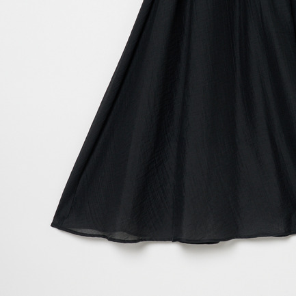 SHEER GATHERED FLARE SKIRT 詳細画像 ブラック 5