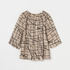 COTTONLAWN PRINT SHIRRING BLOUSE 詳細画像