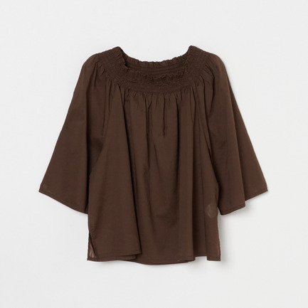 COTTONLAWN SHIRRING BLOUSE