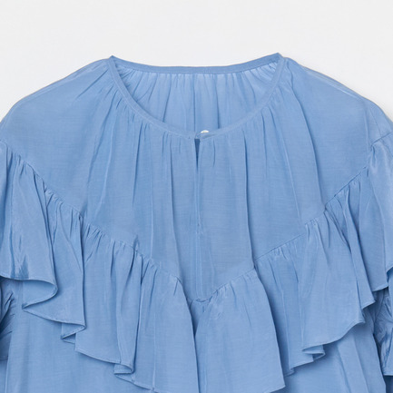 FRILL BLOUSE 詳細画像 サックス 2