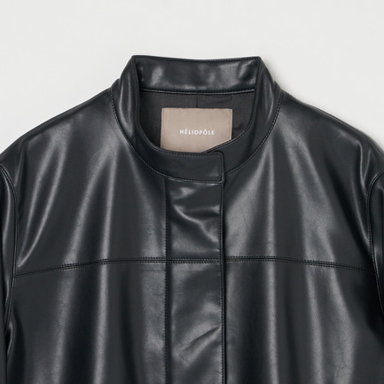 SYNTHETIC LEATHER RIDERS JACKET 詳細画像 ブラック 2