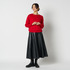 SYNTHETIC LEATHER FLARE SKIRT 詳細画像