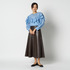 SYNTHETIC LEATHER FLARE SKIRT 詳細画像