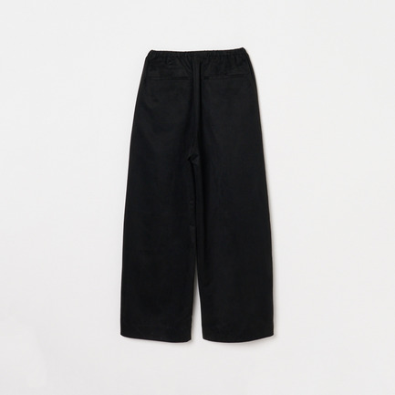 SYNTHETIC SUEDE BARREL LEG TUCK PANTS 詳細画像 ブラック 2